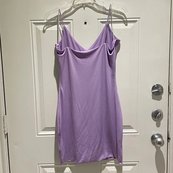 Love Tree Lavender Purple Spaghetti Strap Bodycon Slip Mini Dress Size XL Sexy - Picture 7 of 9